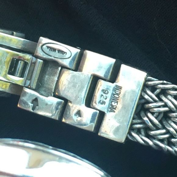 LOIS HILL Watch Sterling Silver Roman Numbers Bracelet Link Watch Rare - Picture 12 of 16